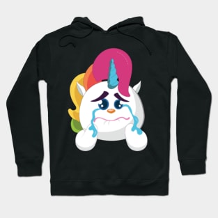 Cute Crying Unicorn Sad Unicorn Lover Xmas Gift Hoodie